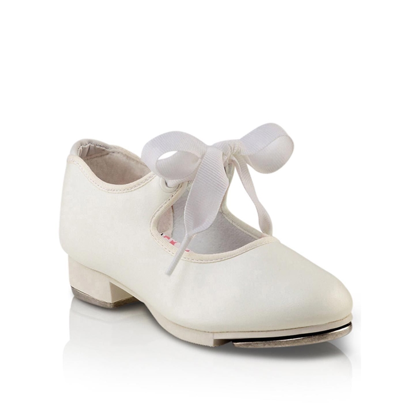 The Costumer Jr. Tyette Kids Tap Shoes White Wide Width Capezio® N625C
