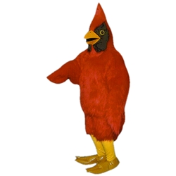 Cardinal Bird Mascot. This Cardinal Bird mascot comes complete with head, body, hand mitts and foot covers. This is a sale item. Manufactured from only the finest fabrics. Fully lined and padded where needed to give a sculptured effect. Comfortable to wear and easy to maintain. All mascots are custom made. Due to the fact that all mascots are made to order, all sales are final. Delivery will be 2-4 weeks. Rush ordering is available for an additional fee. Please call us toll free for more information. 1-877-218-1289