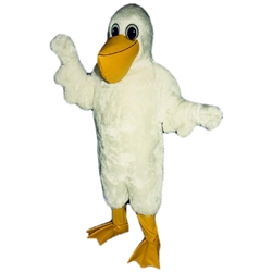 Cartoon Pelican Mascot. This Cartoon Pelican mascot comes complete with head, body, hand mitts and foot covers. This is a sale item. Manufactured from only the finest fabrics. Fully lined and padded where needed to give a sculptured effect. Comfortable to wear and easy to maintain. All mascots are custom made. Due to the fact that all mascots are made to order, all sales are final. Delivery will be 2-4 weeks. Rush ordering is available for an additional fee. Please call us toll free for more information. 1-877-218-1289