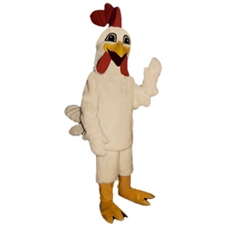 Laughing Rooster Mascot. This Laughing Rooster mascot comes complete with head, body, hand mitts and foot covers. This is a sale item. Manufactured from only the finest fabrics. Fully lined and padded where needed to give a sculptured effect. Comfortable to wear and easy to maintain. All mascots are custom made. Due to the fact that all mascots are made to order, all sales are final. Delivery will be 2-4 weeks. Rush ordering is available for an additional fee. Please call us toll free for more information. 1-877-218-1289