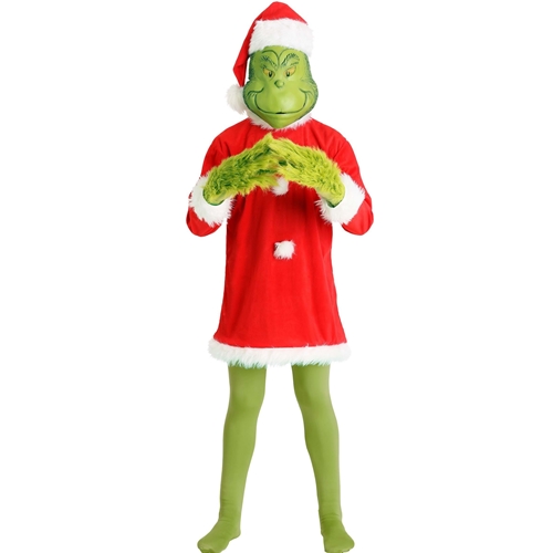 Dr. Seuss Santa Grinch Adult Costume with Mask