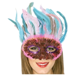 Assorted Feathered Half Mask