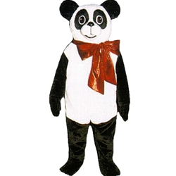 Christmas Panda Mascot. This  Christmas Panda Mascot comes complete with head, body, hand mitts and foot covers.. This is a sale item. Manufactured from only the finest fabrics. Fully lined and padded where needed to give a sculptured effect. Comfortable to wear and easy to maintain. All mascots are custom made. Due to the fact that all mascots are made to order, all sales are final. Delivery will be 2-4 weeks. Rush ordering is available for an additional fee. Please call us toll free for more information. 1-877-218-1289
