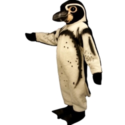 Humboldt Penguin Mascot. This Humbolt Penguin mascot comes complete with head, body, hand mitts and foot covers. This is a sale item. Manufactured from only the finest fabrics. Fully lined and padded where needed to give a sculptured effect. Comfortable to wear and easy to maintain. All mascots are custom made. Due to the fact that all mascots are made to order, all sales are final. Delivery will be 2-4 weeks. Rush ordering is available for an additional fee. Please call us toll free for more information. 1-877-218-1289