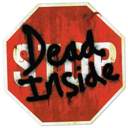 dead inside stop sign halloween decoration the costumer halloween themed words