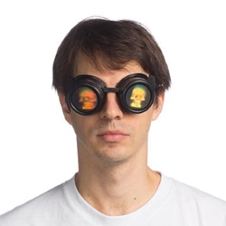 Holographic Skull Steampunk Goggles