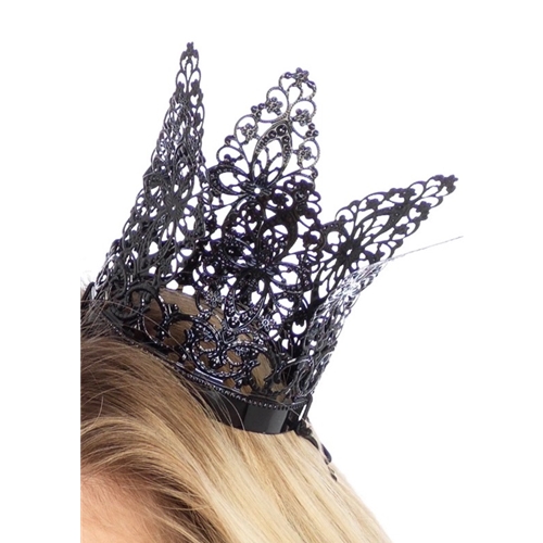 Black Metal Filigree Crown