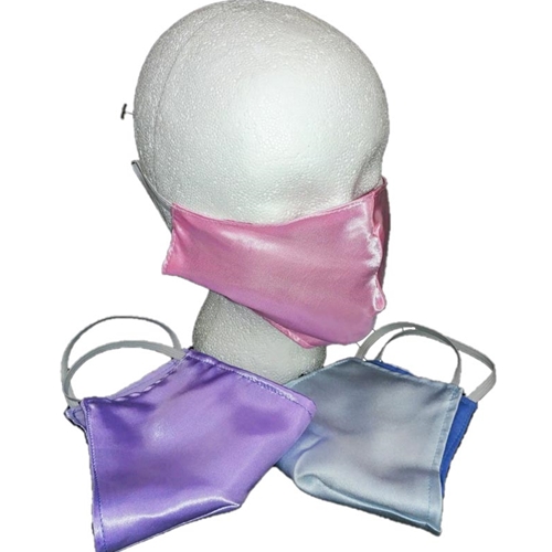 Pastel Color Satin Face Mask Adult or Youth