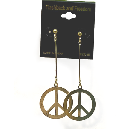 Gold peace earrings