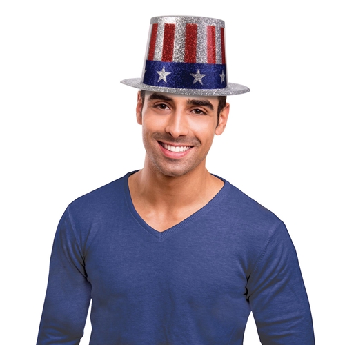 Uncle Sam Glitter Party Hat
