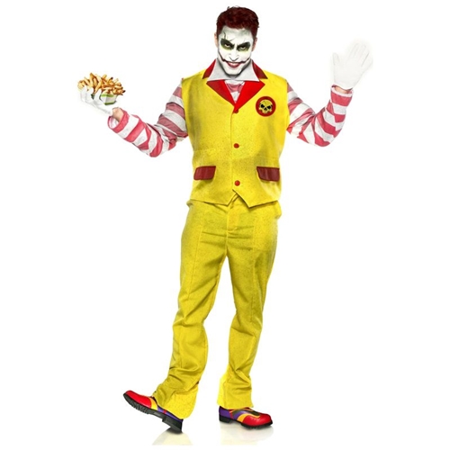 Evil Fast Food Clown Zombie Adult Costume