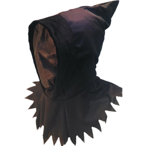 Black Hidden Face Horror Ghoul Hood