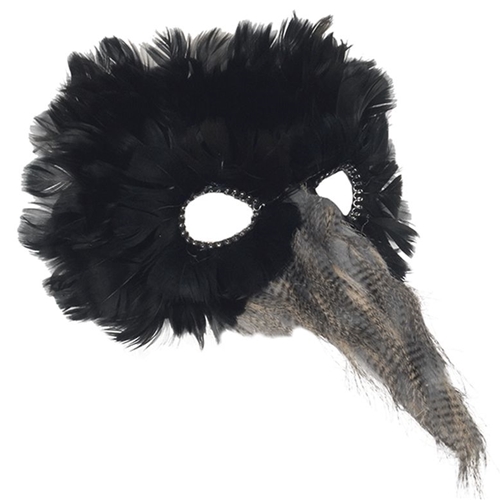 Black Feather Beak Mask