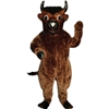 Bull Mascot. This Bull mascot comes complete with head, body, hand mitts and foot covers. This is a sale item. Manufactured from only the finest fabrics. Fully lined and padded where needed to give a sculptured effect. Comfortable to wear and easy to maintain. All mascots are custom made. Due to the fact that all mascots are made to order, all sales are final. Delivery will be 2-4 weeks. Rush ordering is available for an additional fee. Please call us toll free for more information. 1-877-218-1289