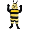 Buzz Bee Mascot. This Buzz Bee mascot comes complete with head, body, hand mitts and foot covers. This is a sale item. Manufactured from only the finest fabrics. Fully lined and padded where needed to give a sculptured effect. Comfortable to wear and easy to maintain. All mascots are custom made. Due to the fact that all mascots are made to order, all sales are final. Delivery will be 2-4 weeks. Rush ordering is available for an additional fee. Please call us toll free for more information. 1-877-218-1289