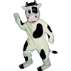 Cow Mascot. This Cow mascot comes complete with head, body, hand mitts and foot covers. This is a sale item. Manufactured from only the finest fabrics. Fully lined and padded where needed to give a sculptured effect. Comfortable to wear and easy to maintain. All mascots are custom made. Due to the fact that all mascots are made to order, all sales are final. Delivery will be 2-4 weeks. Rush ordering is available for an additional fee. Please call us toll free for more information. 1-877-218-1289