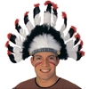 Native American Headdress - Basic Black, Red and White