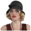 Sequin Flapper Cloche Hat