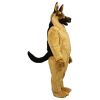 German Shepard Dog Mascot. This German Shepard Dog mascot comes complete with head, body, hand mitts and foot covers. This is a sale item. Manufactured from only the finest fabrics. Fully lined and padded where needed to give a sculptured effect. Comfortable to wear and easy to maintain.  All mascots are custom made. Due to the fact that all mascots are made to order, all sales are final. Delivery will be 2-4 weeks.  Rush ordering is available for an additional fee. Please call us toll free for more information. 1-877-218-1289