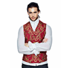 Gothic Red/Gold Embroidered Vest