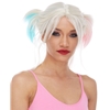 Fowl Play Blond Wig the Blue and Pink Highlights
