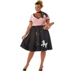 50's Sweetheart Plus Size Adult Costume Costume Includes Top Skirt Scarf