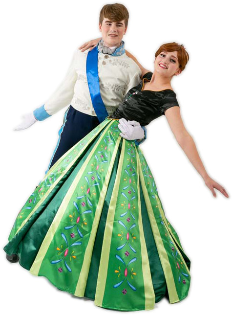 Frozen Anna Coronation Dress and Prince Hans Rental Costumes