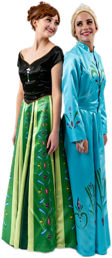 Frozen Elsa and Anna in Coronation Dresses Rental Costumes