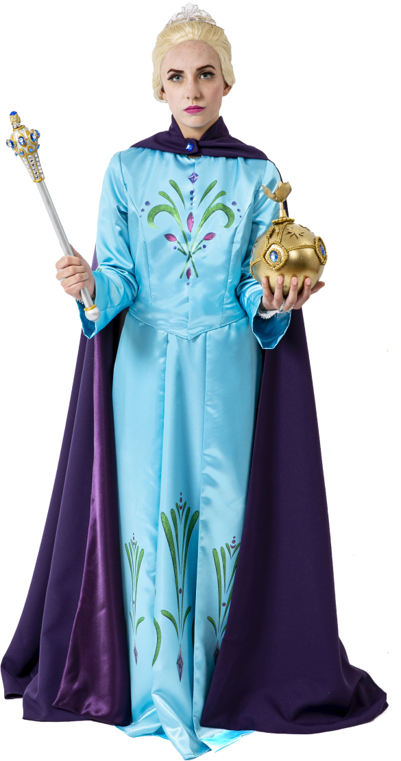 Frozen Elsa in Coronation Dress and Cape Rental Costume