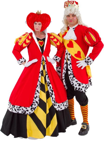 Rental Costumes for Alice in Wonderland - Queen of Hearts, King of Hearts