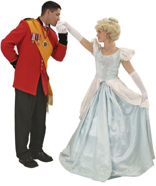 Rental Cosutmes for Cinderella, the Musical - Prince Charming and Cinderella in her ball gown