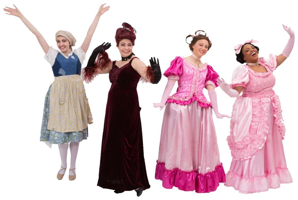 Rental Costumes for Cinderella Broadway Revival Ella & Step Family