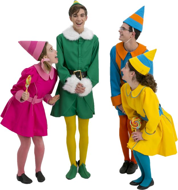 Elf the Musical Jovie, Buddy, and Elves