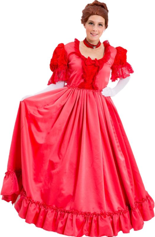 Time Period Red Victorian Dress