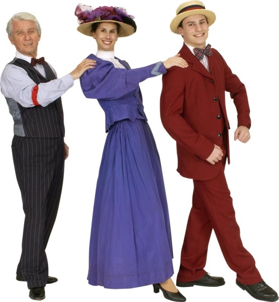 Rental Costumes for Hello Dolly - Horace Vandergelder, Irene Malloy and Ambrose Kemper