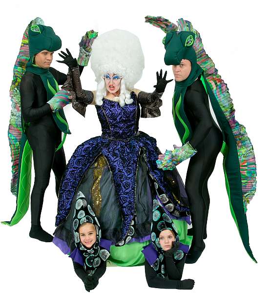 Rental Costumes for Disney's The Little Mermaid - Ursula, Tentacles, Flotsam, Jetsam