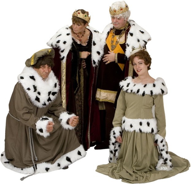 Rental Costumes for Once Upon a Mattress - Prince Dauntless, King Sextimus, Queen Aggravain, Princess Winifred