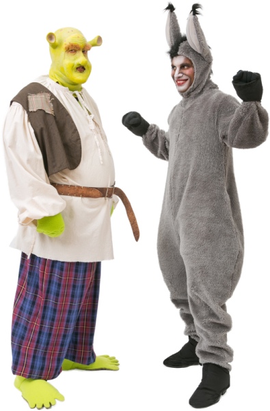 Rental Costumes for Shrek the Musical - Shrek and Donkey