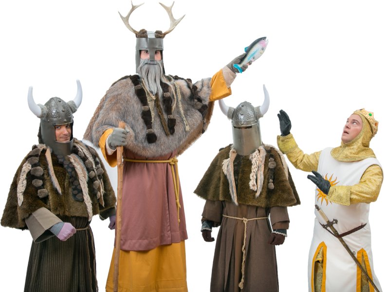 Rental Costumes for Monty Python's Spamalot - Knights Who Say Ni and King Arthur