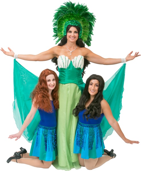 Rental Costumes for Monty Python's Spamalot - The Lady of the Lake and her Laker Girls