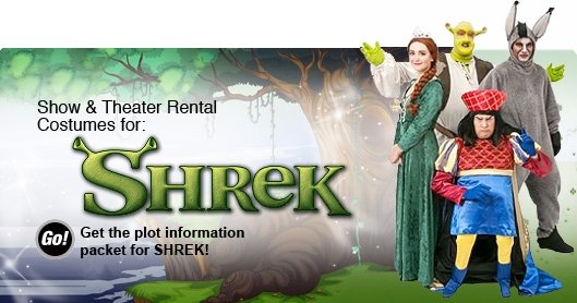 Shrek Theatrical Rental Costumes Banner