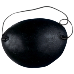 Black Plastic Pirate Eye Patch