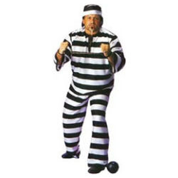 Convict Man Adult - Plus Costume