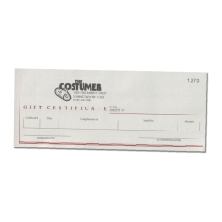 Costumer Gift Certificate