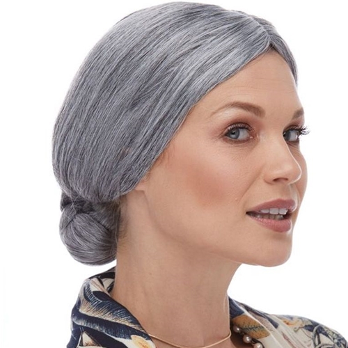 Old Lady Wig Bargain Old Age Wig Bun Wig