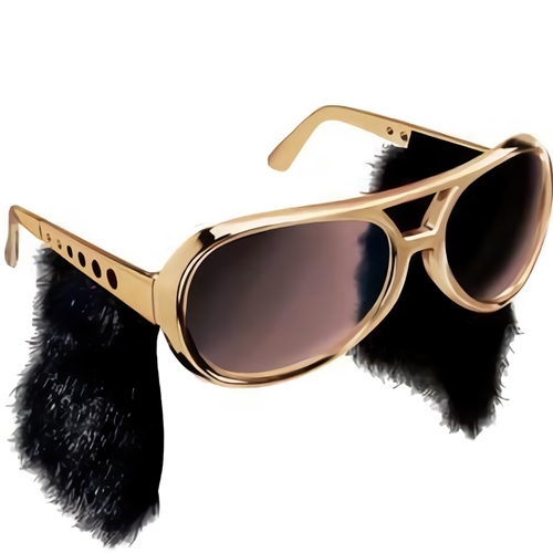Rock & Roll Glasses with Sideburns