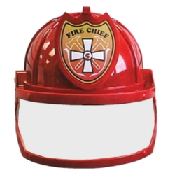 Adult Child Fire Chief Firefighter Fireman Helmet with Visor Costume