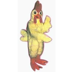 Happy Yellow Chicken Mascot