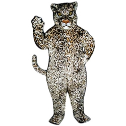 Leopard Mascot. This Leopard mascot comes complete with head, body, hand mitts and foot covers. This is a sale item. Manufactured from only the finest fabrics. Fully lined and padded where needed to give a sculptured effect. Comfortable to wear and easy to maintain. All mascots are custom made. Due to the fact that all mascots are made to order, all sales are final. Delivery will be 2-4 weeks. Rush ordering is available for an additional fee. Please call us toll free for more information. 1-877-218-1289