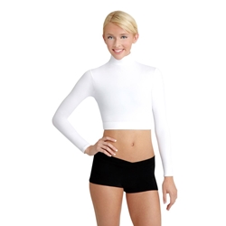 Long Sleeve T-Neck Midriff Dance Top - Capezio TB107